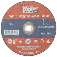 Weiler 56163 4 x 1/4 Wolverine Type 1 Snagging Wheel A36T Pack of 25 3/8 A.H. Weiler 56163 4 x 1/4 Wolverine Type 1 Snagging Wheel A36T Pack of 25 3/8 A.H.